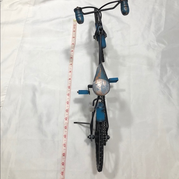 Bicycle Black Iron & Blue Wood Bicycle